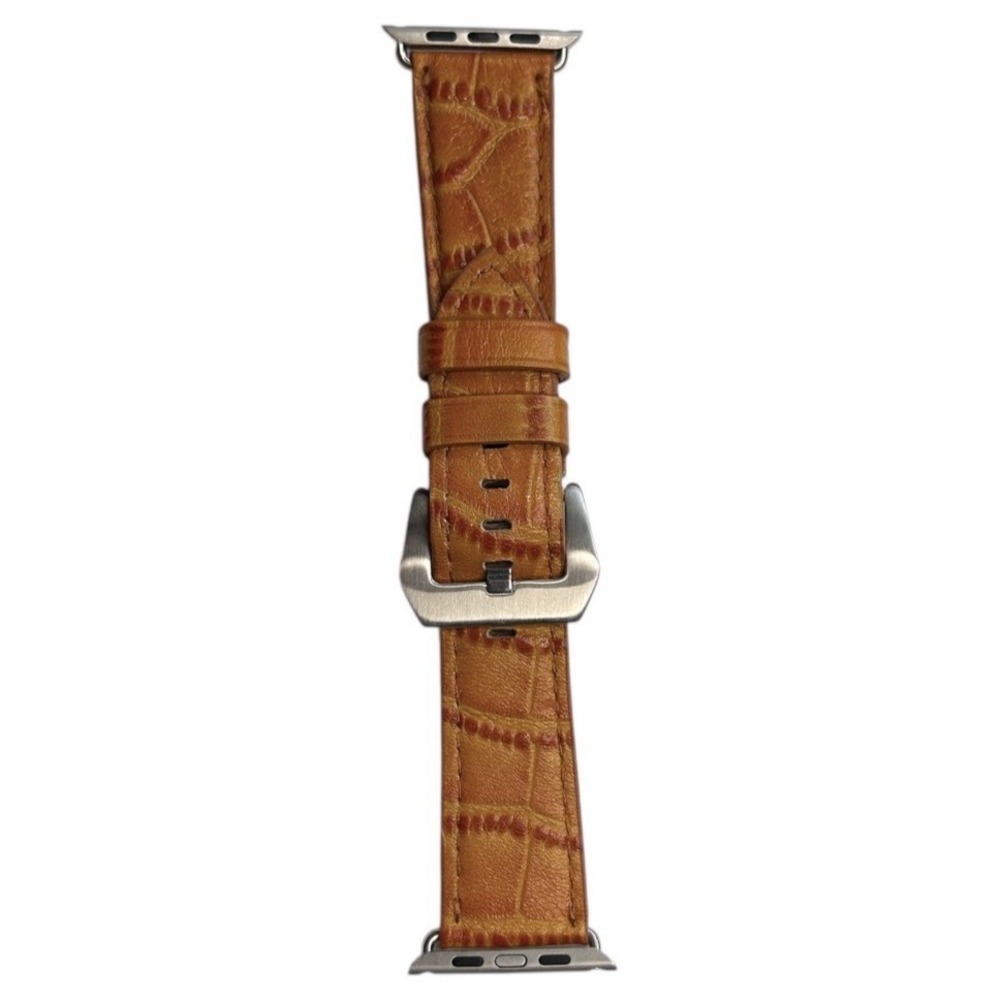 LEATHER Replacement Strap for Apple Watch 38mm 40mm 41mm CROC Embossed NWOT